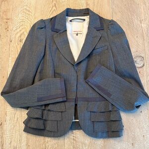 Rebecca Taylor Blazer Ruffles Contract Trim 2